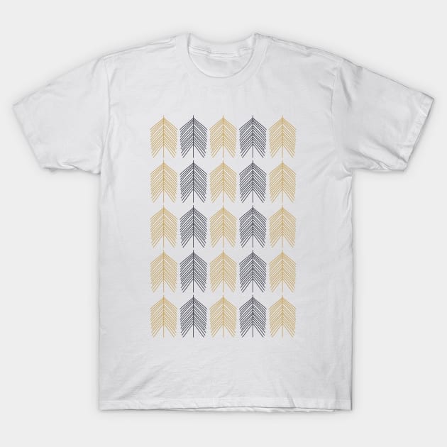 gold and black mistletoe pattern T-Shirt by bimario